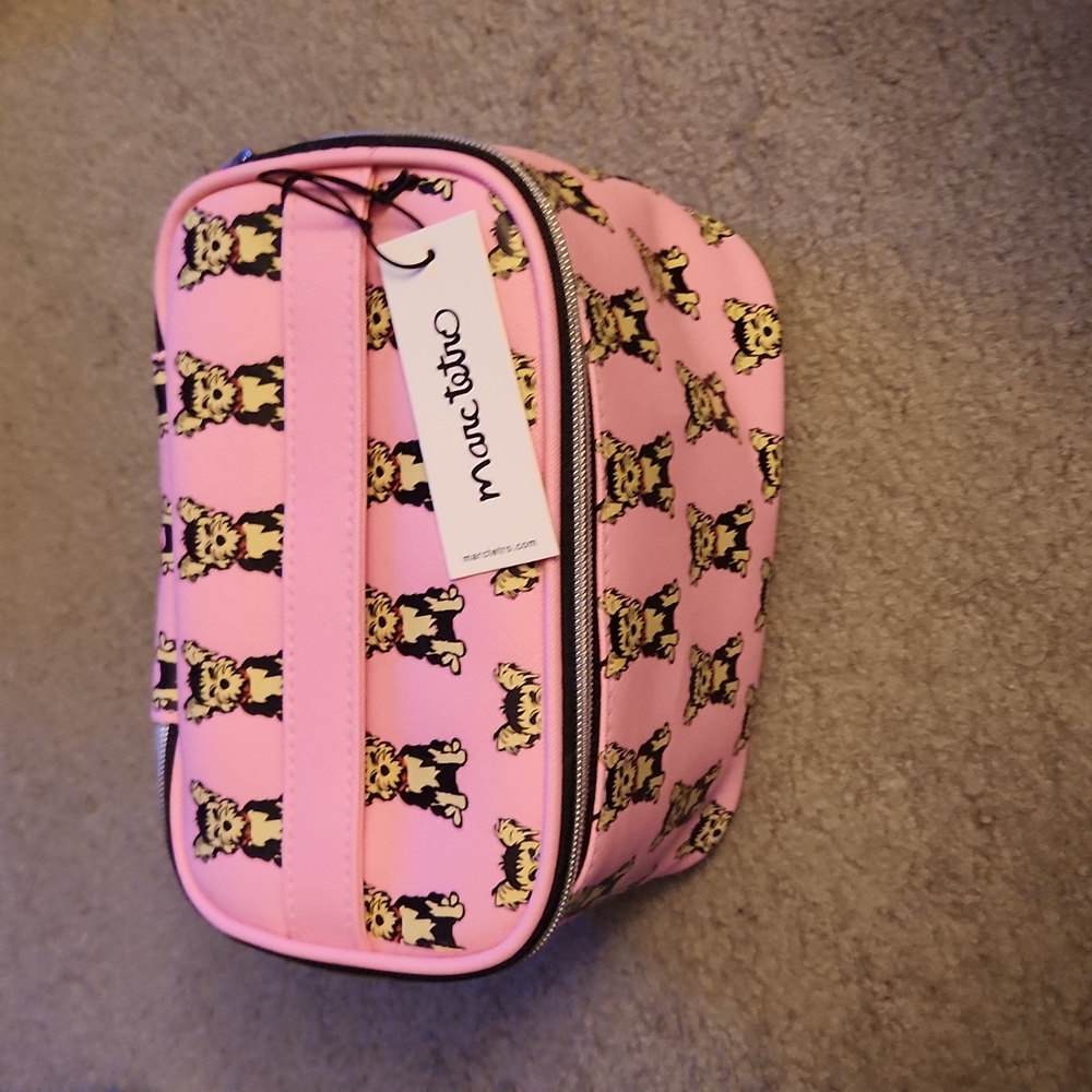 Marc Tetro Pink Yorkie Travel Case Pouch